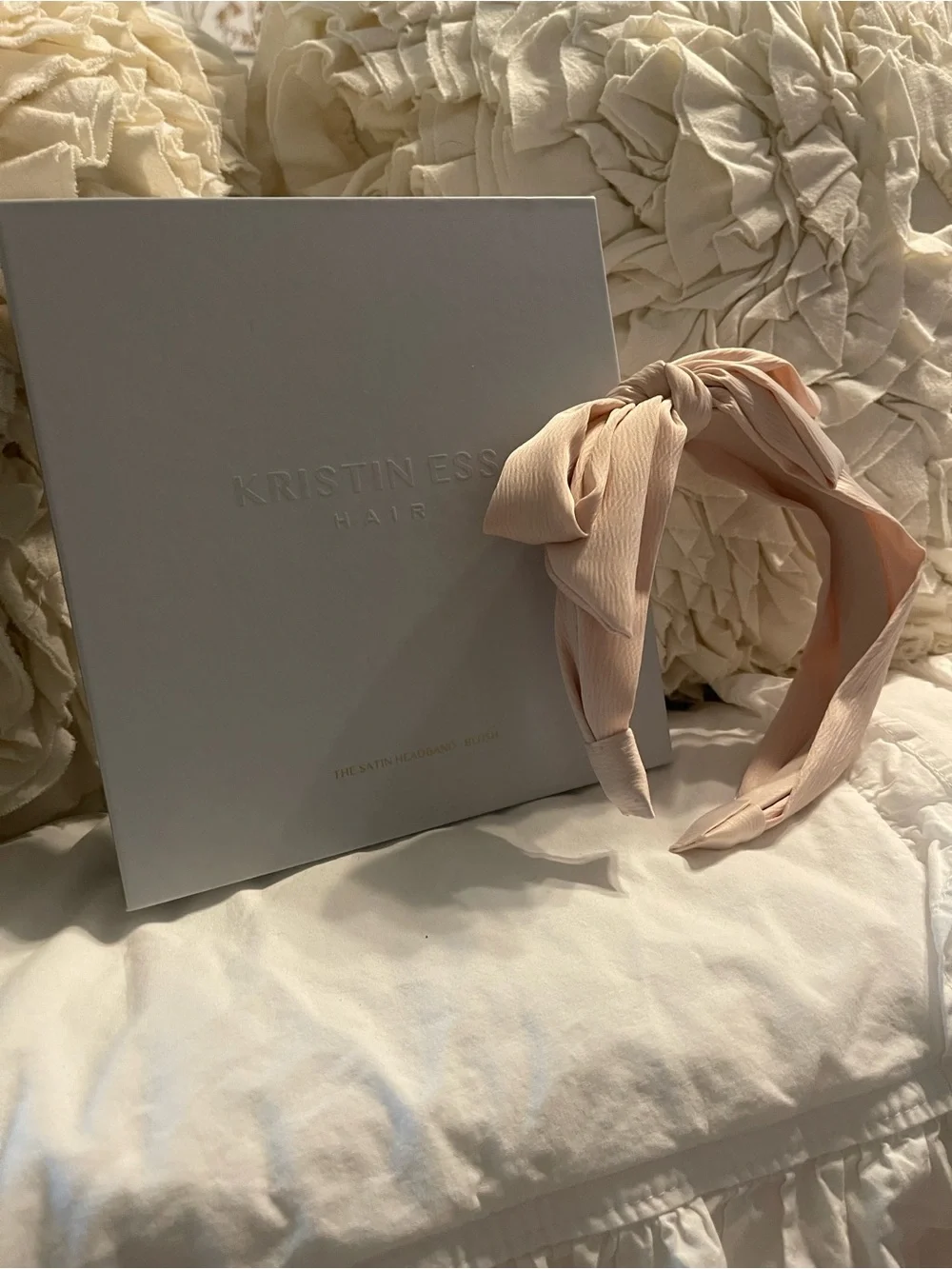 Kristin Ess Satin Knot Headband - Blush Pink New In Unopened Original Packaging